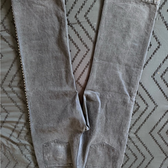 Studded Black Washed Jeans - Picture 3 of 5